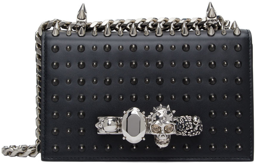 Alexander Mcqueen Black Mini Jewel Shoulder Bag Realry