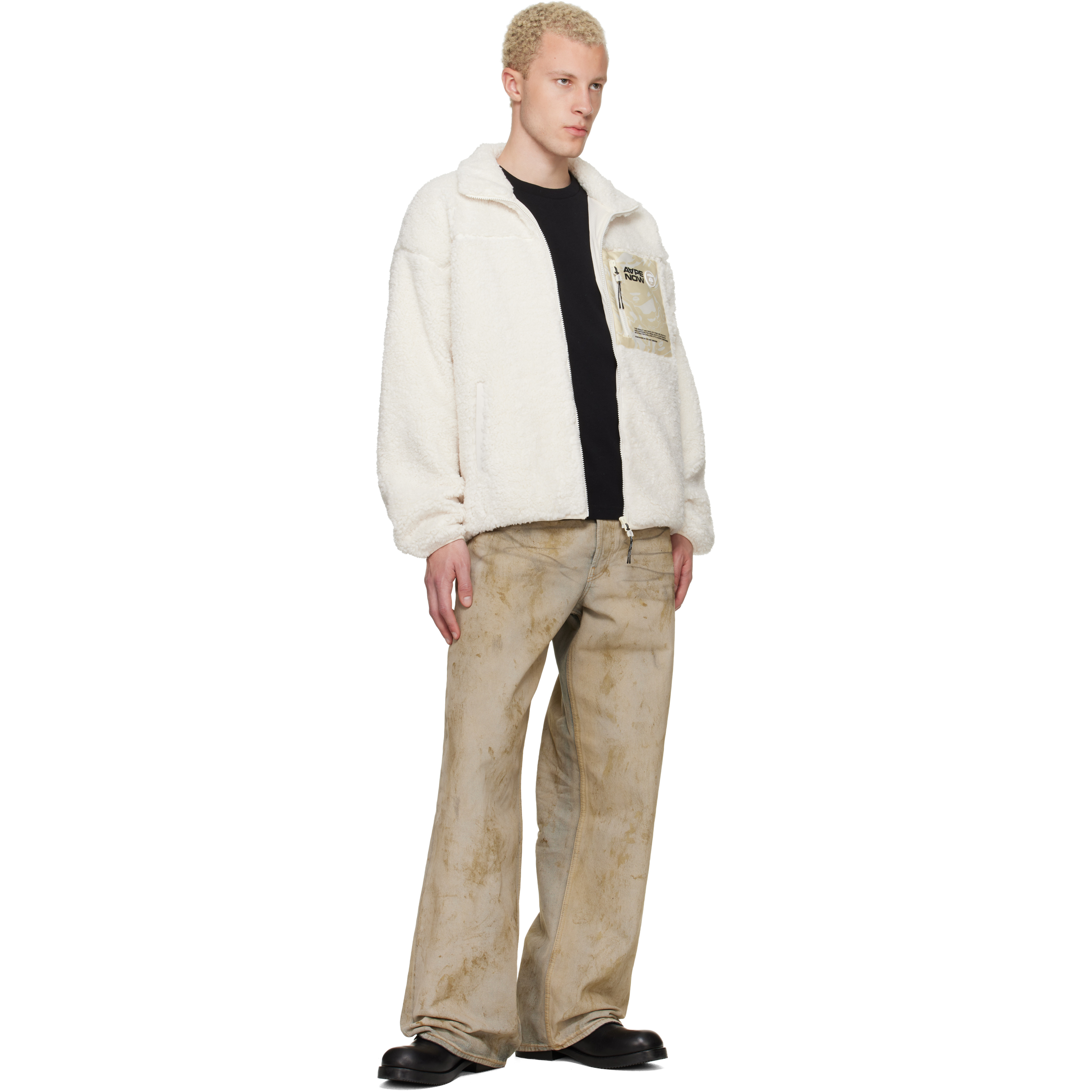 Off-White 'AAPENOW' Moonface Zip-Up Sweater