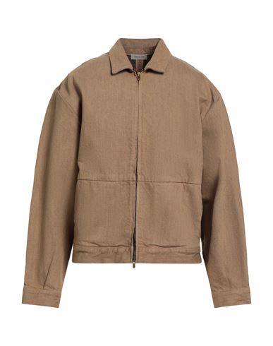 Man Denim outerwear Khaki Size L Cotton