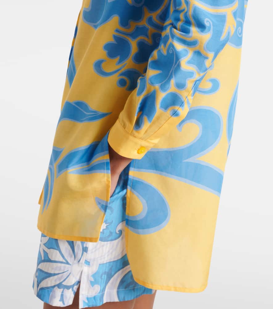 Printed cotton and silk shirt