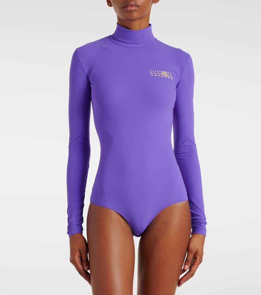 Logo jersey bodysuit