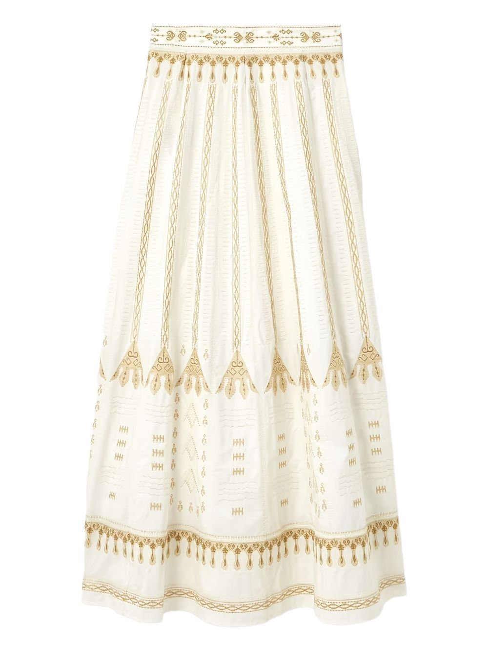 Emporio Sirenuse embroidered maxi skirt - White