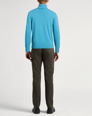 Man Turtleneck Azure Size 42 Wool