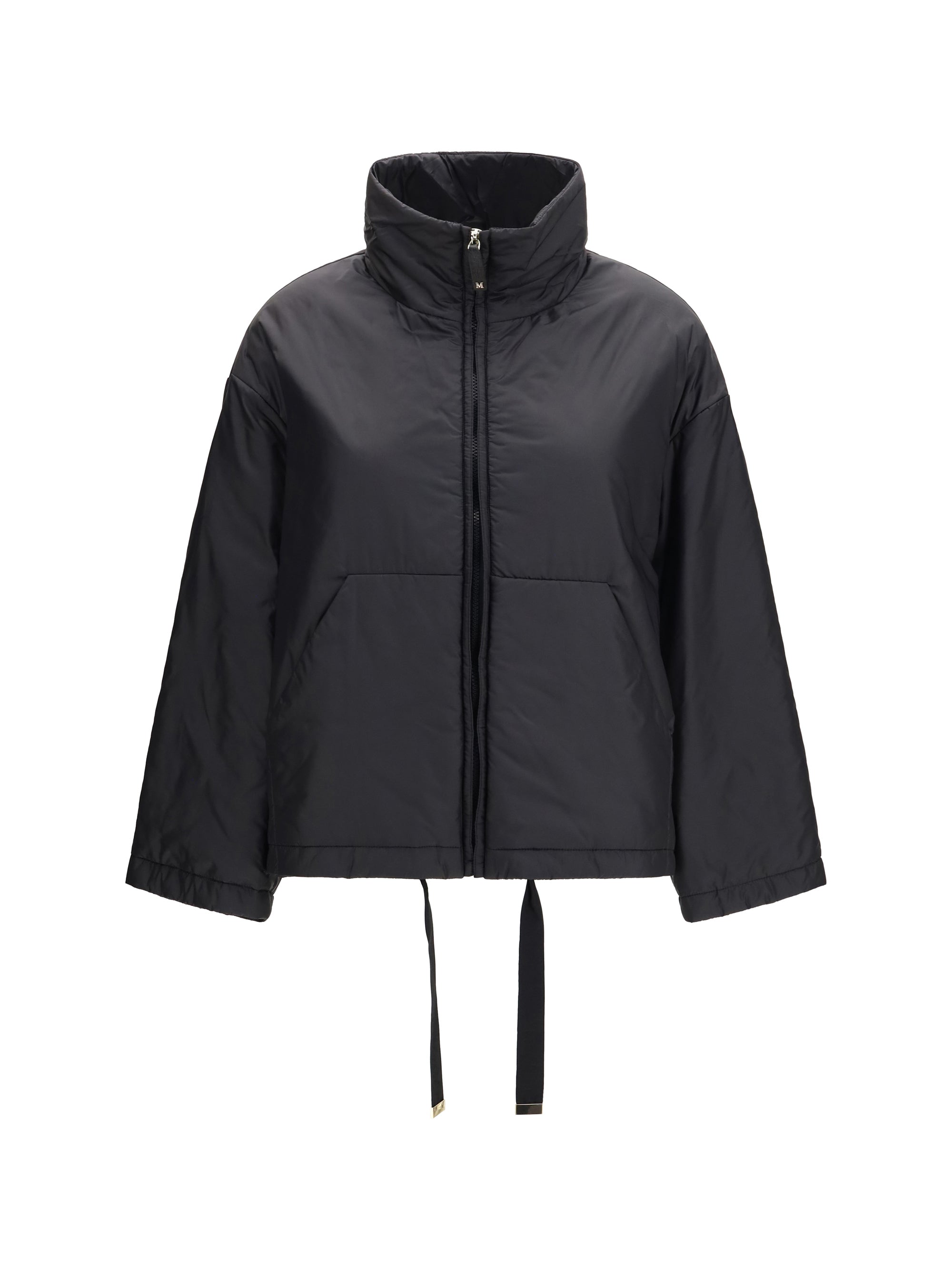 Cameluxe-Padded Water-Repellent Canvas Padded Jacket — Black