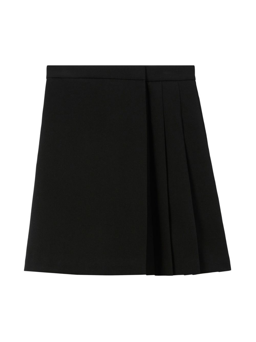 Jersey pleated skirt - Black