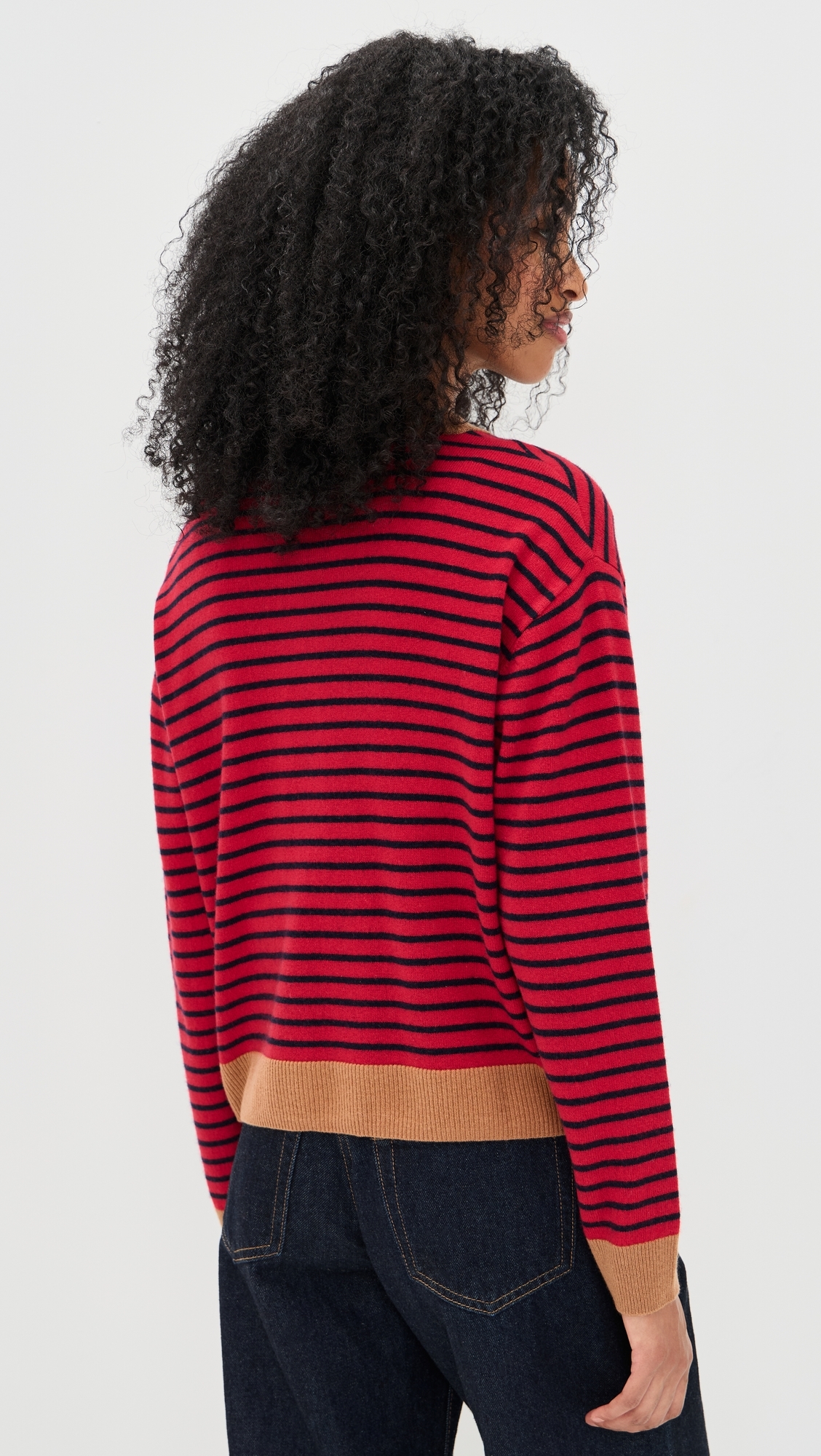 Lillian Cardigan Red Stripe