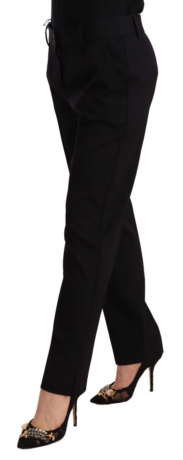Virgin Wool Trousers — Black