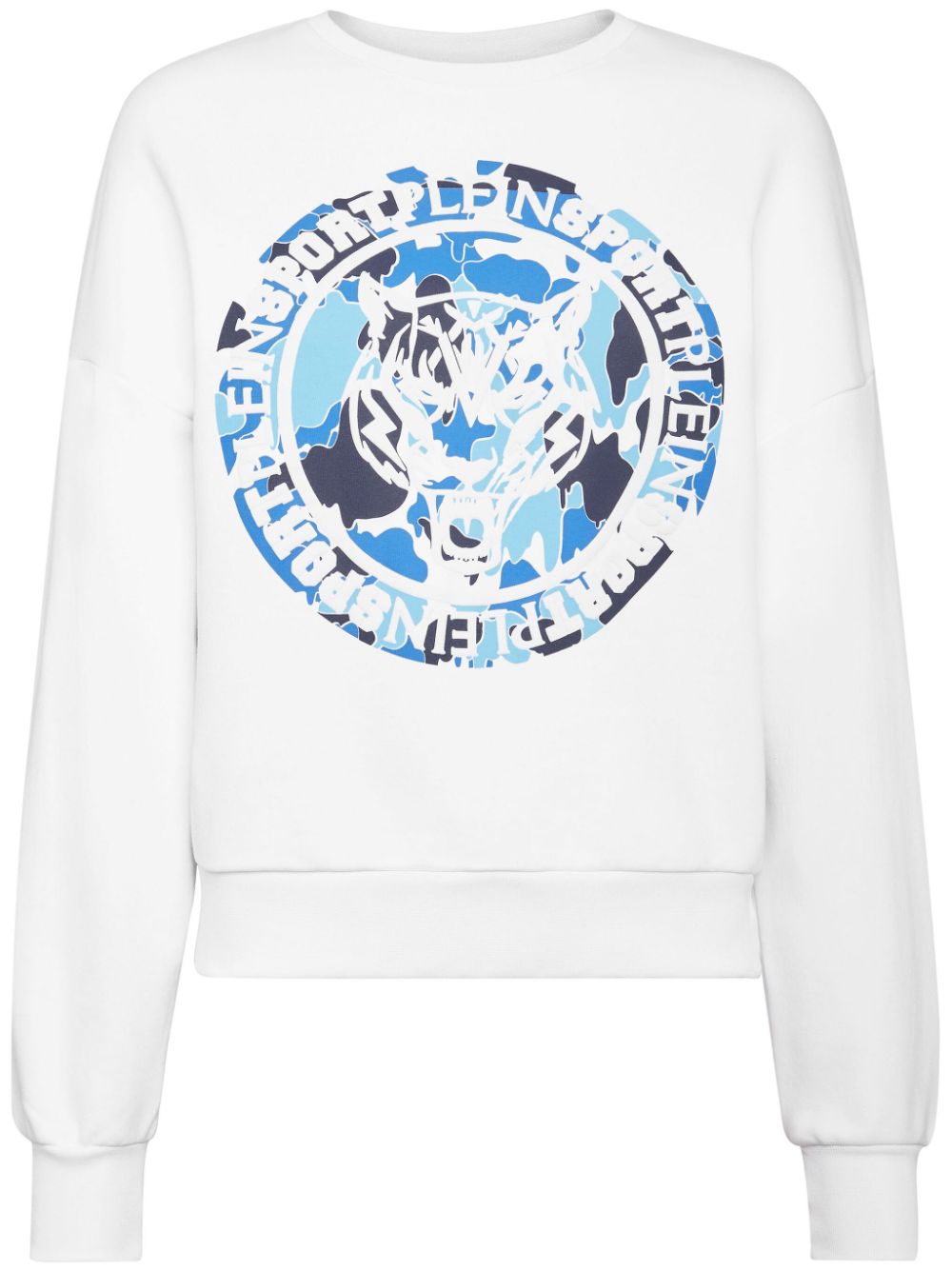 Carbon Tiger cotton sweatshirt - White