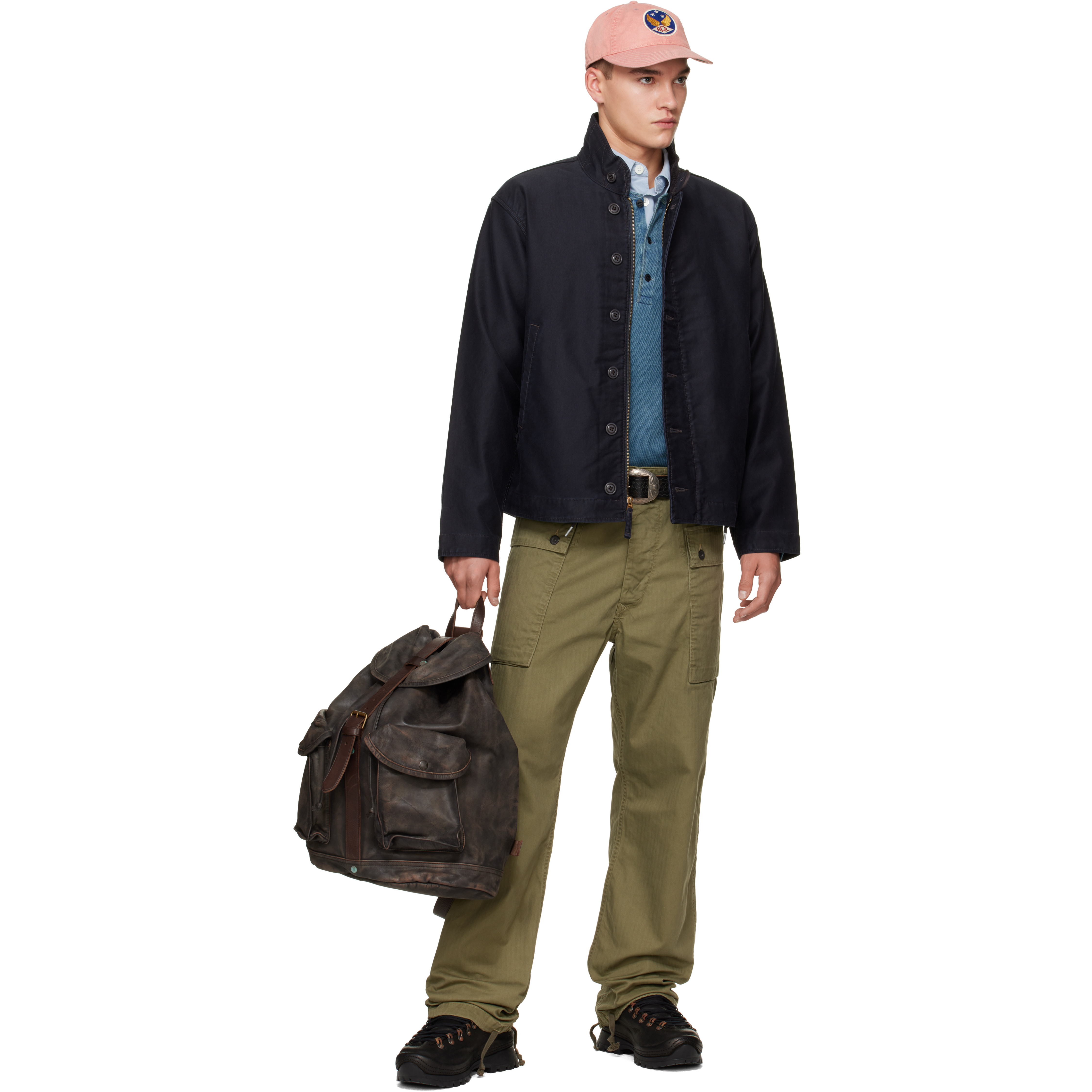 Brown Leather Rucksack Backpack