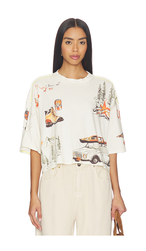 Free People x Mountain View Graphic Tee in White. L. Also in M, S