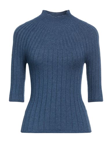 Caractère Woman Turtleneck Slate blue Size XL Viscose, Polyester, Polyamide