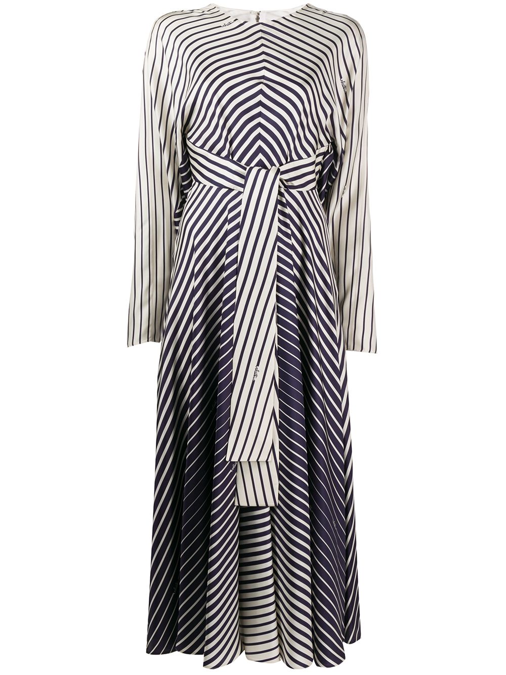 Valentino Garavani stripe tie-waist maxi dress - Neutrals
