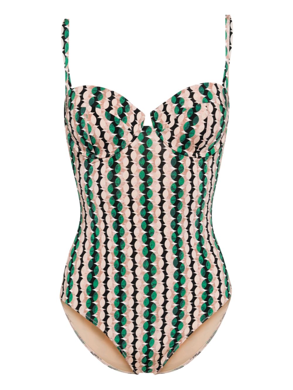 Holly graphic-print swimsuit - Pink