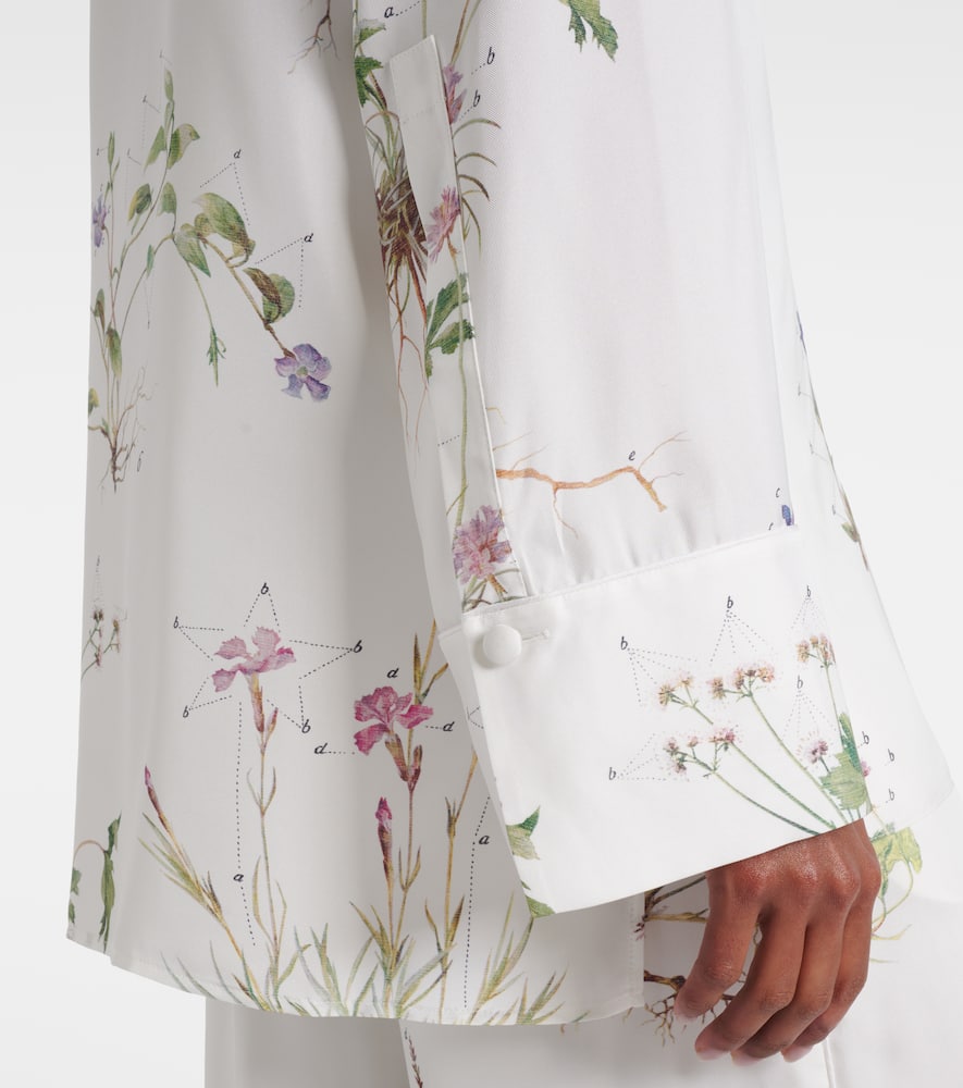 Floral printed silk shirt