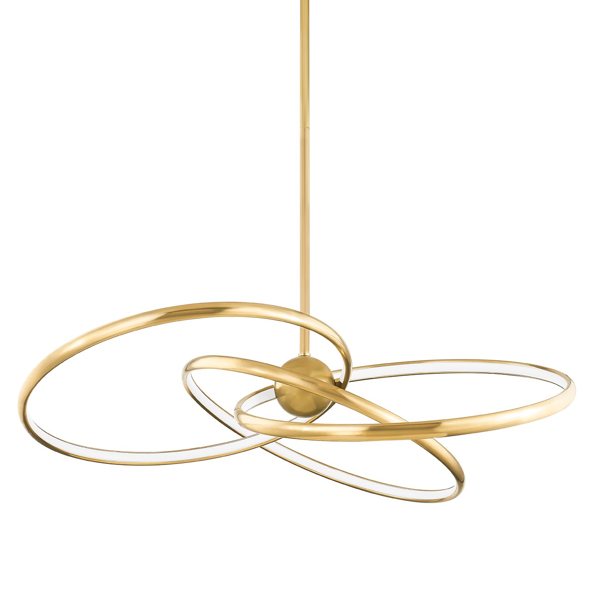 Vintage Brass LED Chandelier from the Alula Collection
