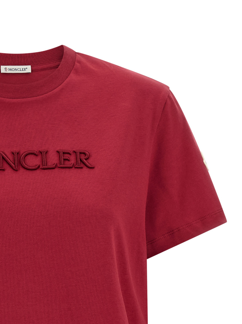 Logo Embroidery T-Shirt Red