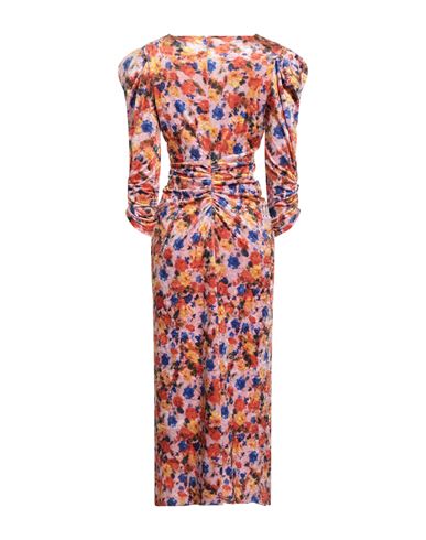 Woman Midi dress Orange Size 4 Polyester, Elastane, Cotton