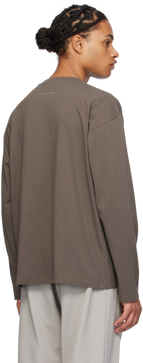 MM6 Maison Margiela トープ Backstage Pass 長袖Tシャツ