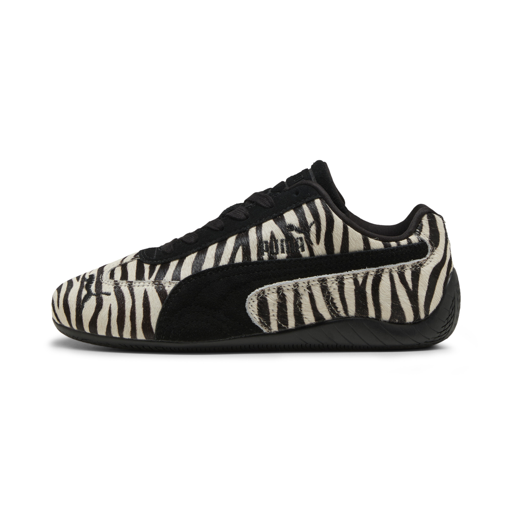 PUMA Speedcat Zebra Women's Animal Print Sneakers in White