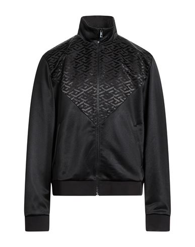 Man Sweatshirt Black Size XXL Polyester, Cotton