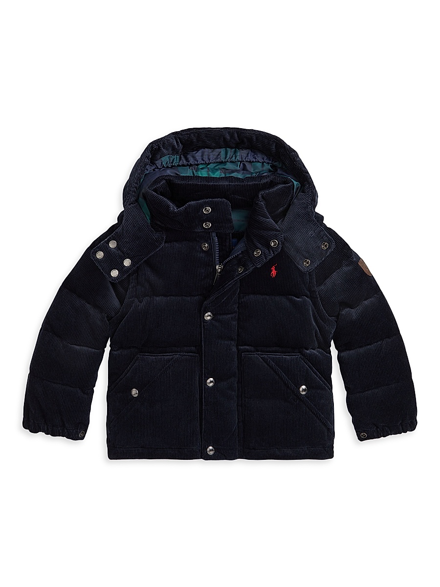 Little Boy's & Boy's Corduroy Down Bomber Jacket - Aviator Navy