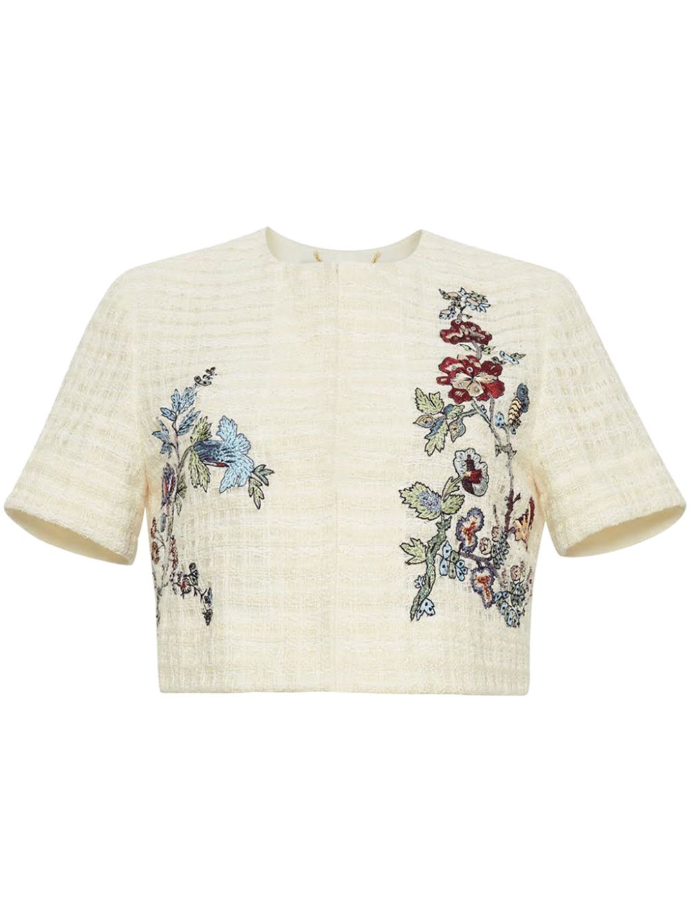 Embroidered jacket - ECRU MULTI