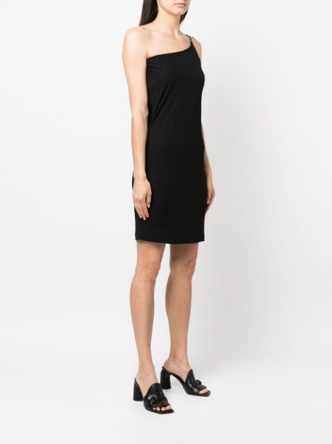 Off-shoulder knee-length dress