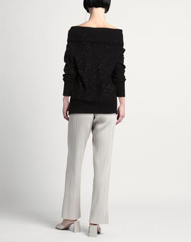 Woman Turtleneck Black Size L Viscose, Polyimide, Polyester