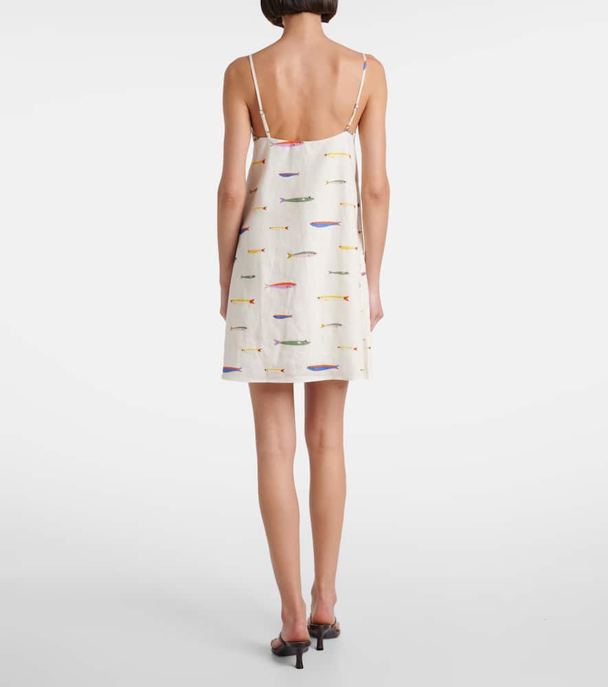 Staud Laura printed cotton minidress