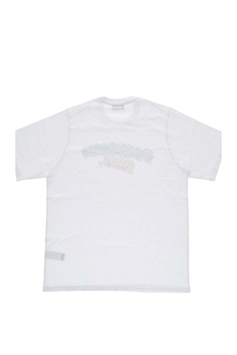 Boys White Graphic T-Shirt