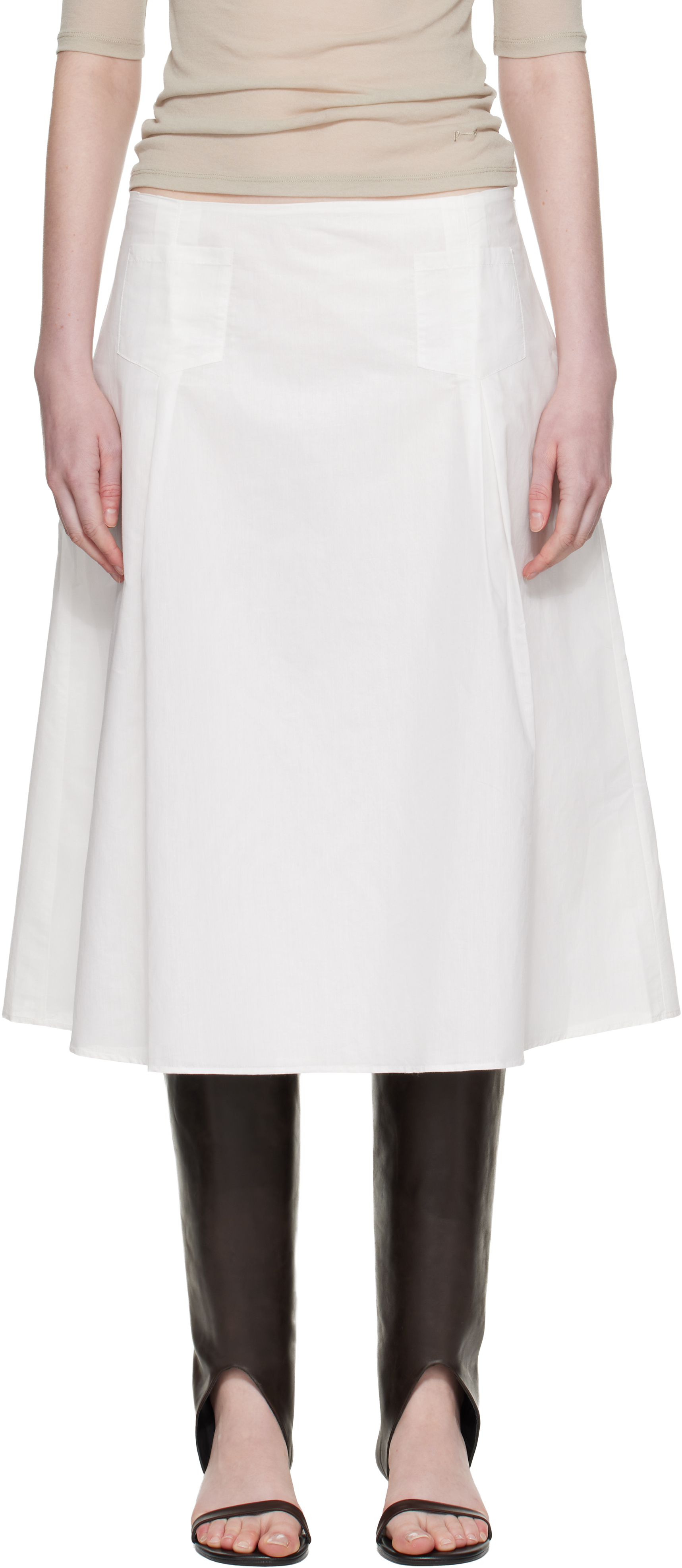 White Dimi Midi Skirt