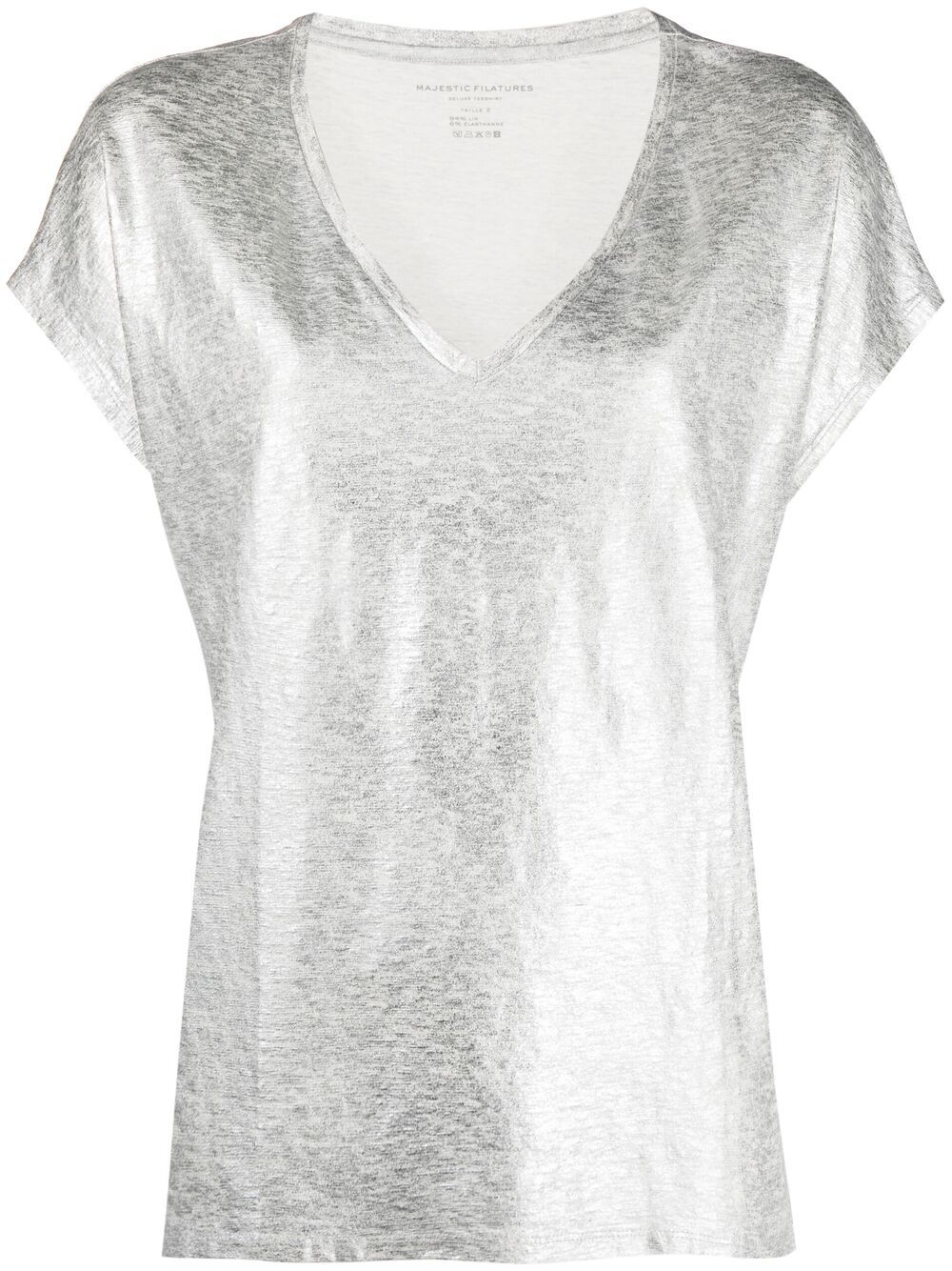 Majestic Filatures metallic T-shirt - Grey