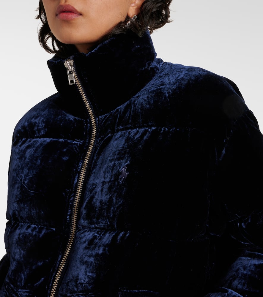 Velvet down jacket