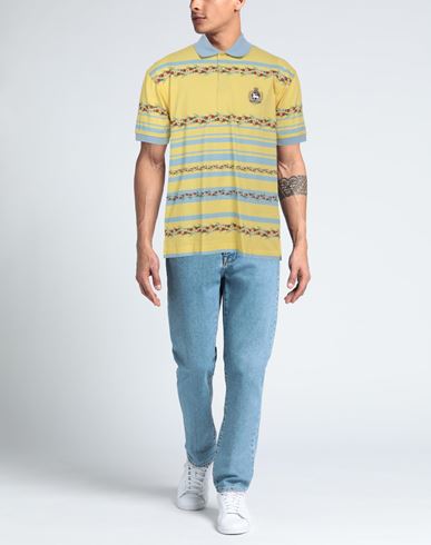 Man Polo shirt Yellow Size L Cotton