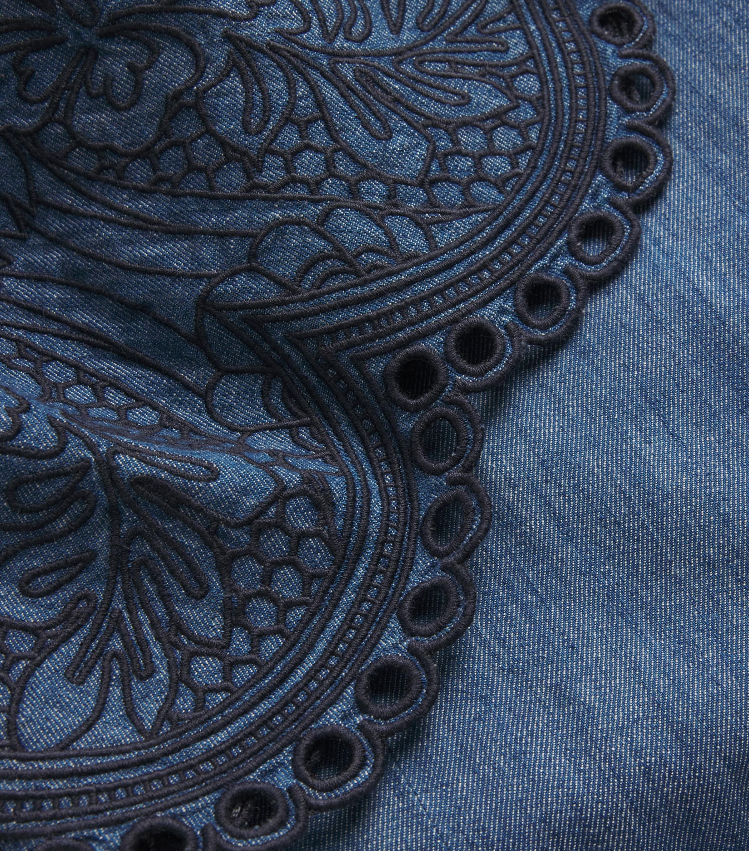 Zimmermann | Denim Embroidered Coco Maxi Dress | Realry
