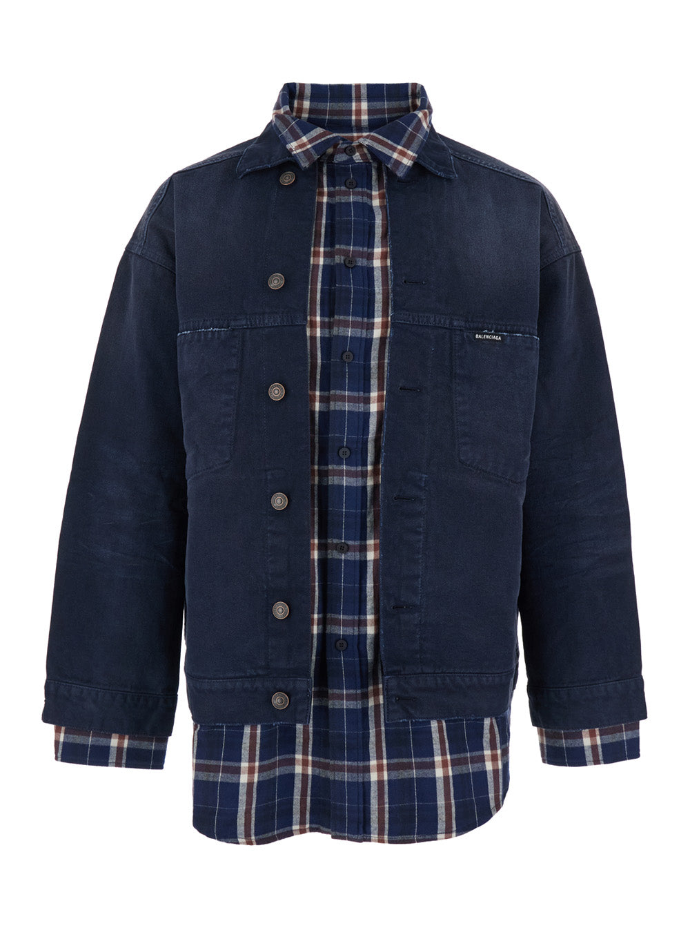 Double-Layer Cotton Jacket — Blue