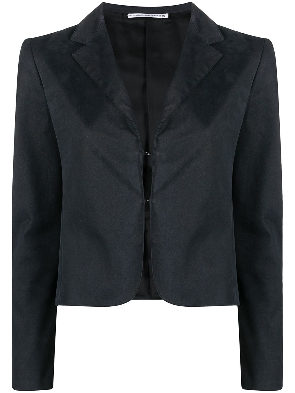 1990 single-breasted cropped jacket - Blue