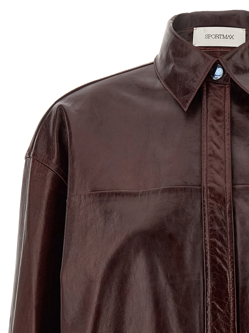 Borel - Oversized Nappa Leather Shirt