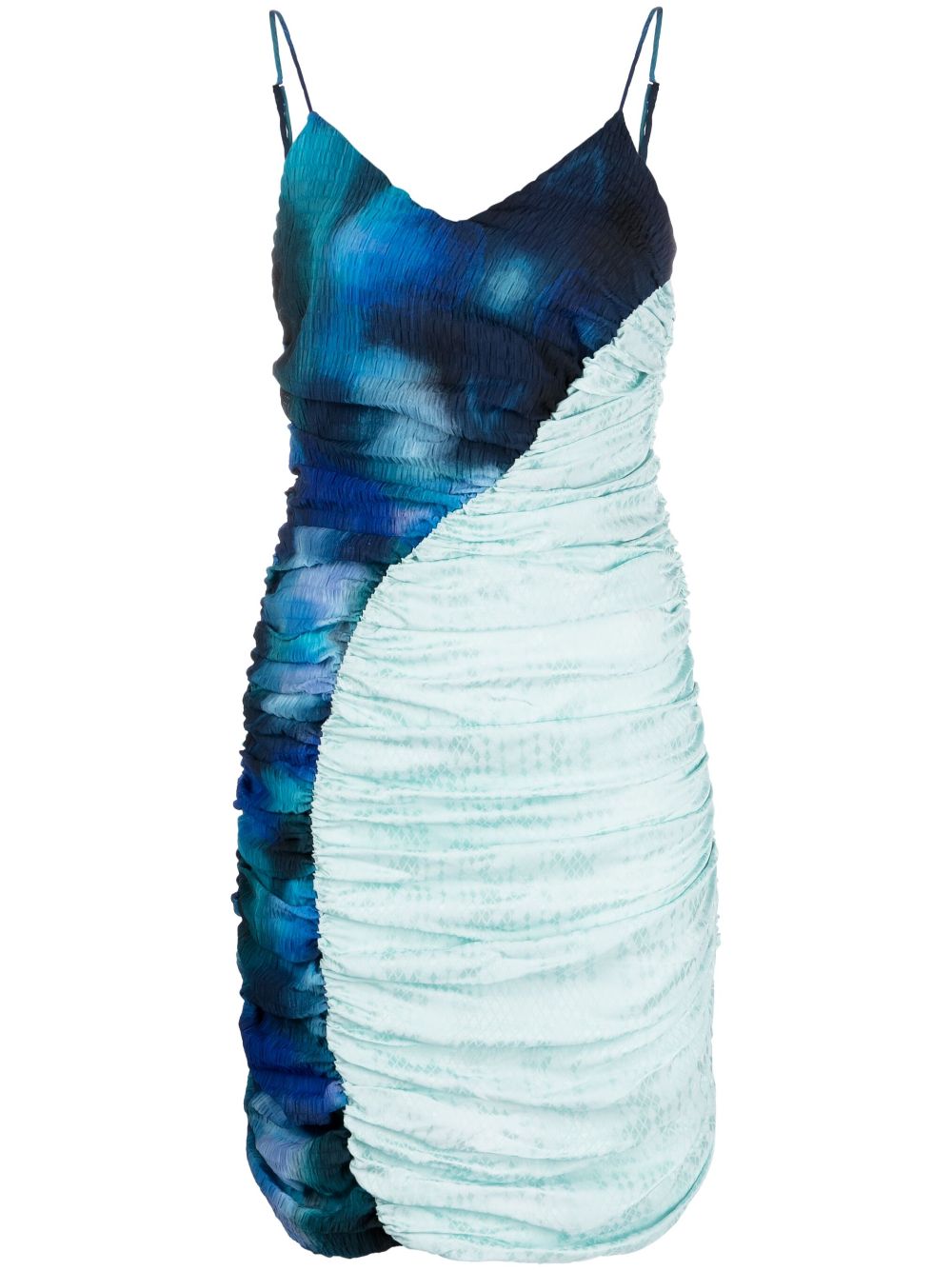 Solange ruched mini dress - Blue