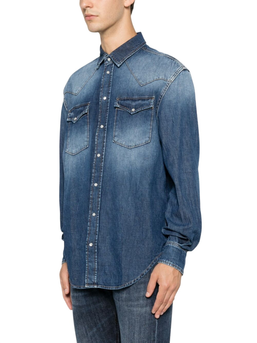 Blue Regular Solid Shirt