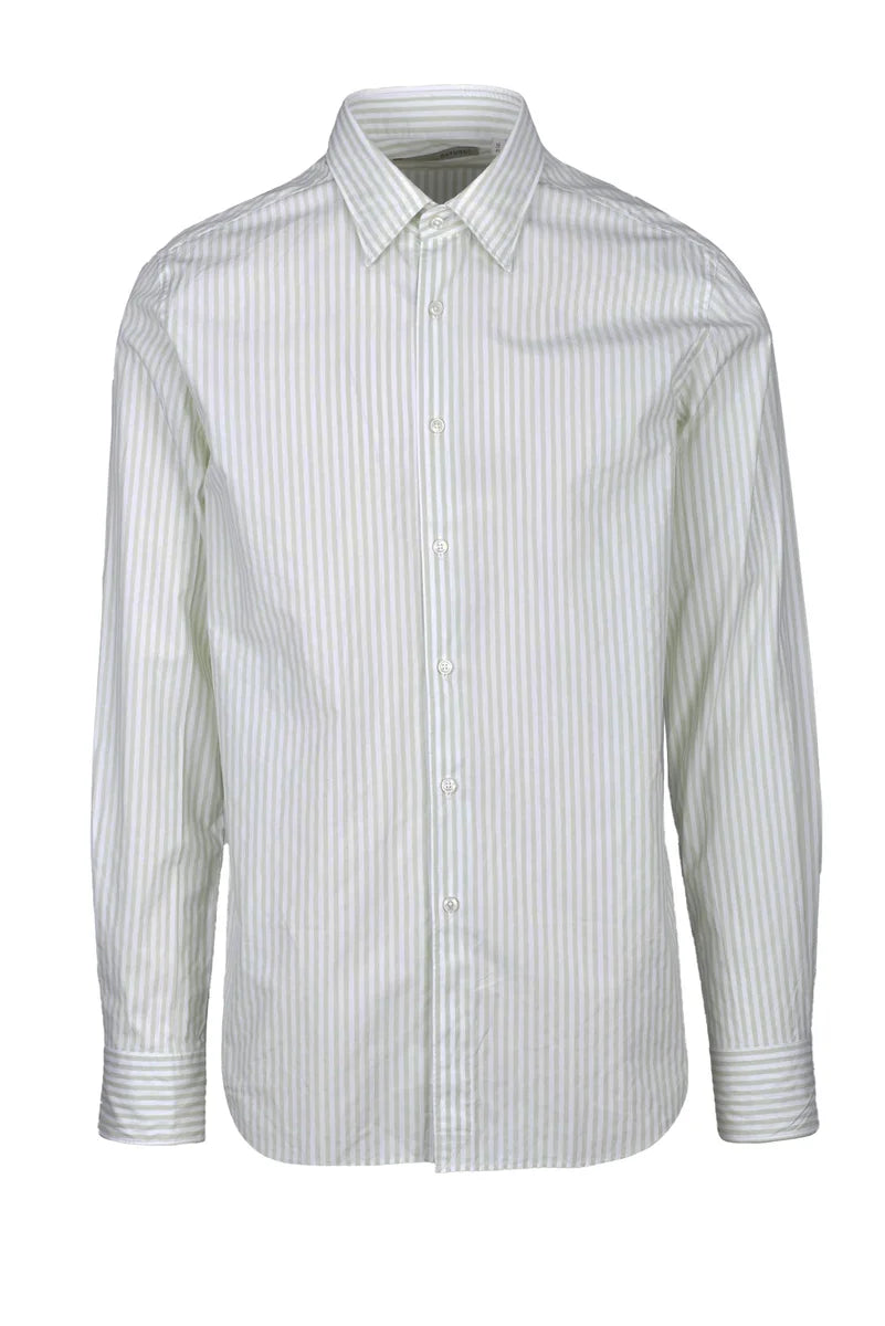 White/Green Cotton Shirt