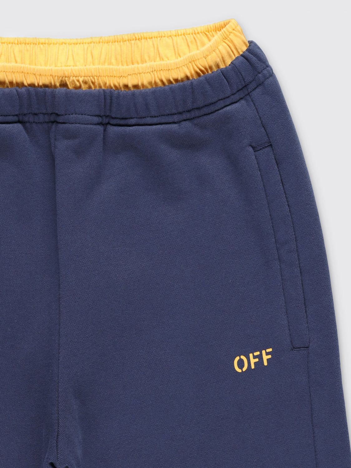 Layered-waistband track pants - Blue