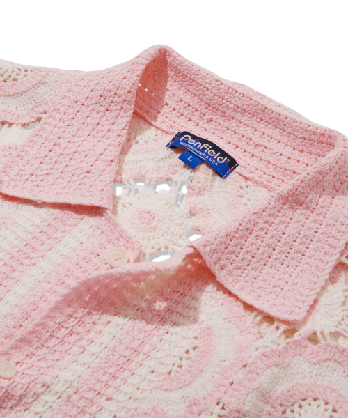 Ripley Crochet Knit Half Shirt Pink_FS2NJ70U
