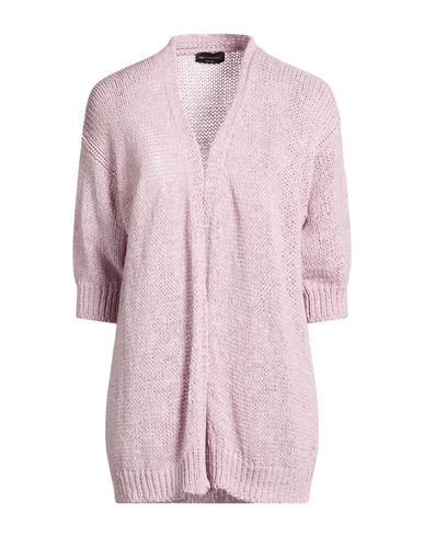 Woman Cardigan Pink Size S Cotton, Polyamide