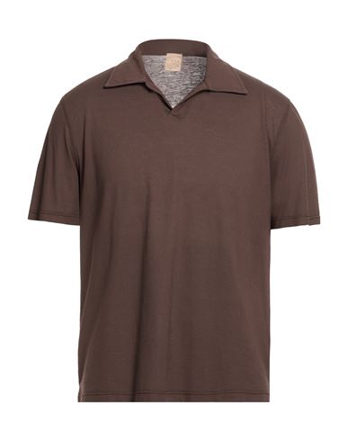 Man Polo shirt Dark brown Size 36 Cotton
