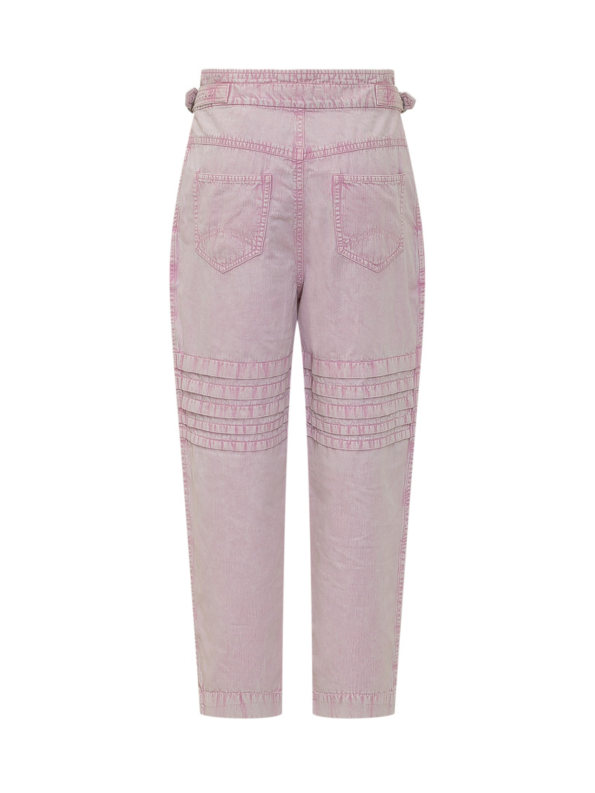Pink Straight Flat Front Pants
