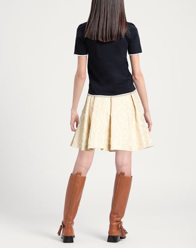 Woman Mini skirt Cream Size 6 Polyester, Polyamide
