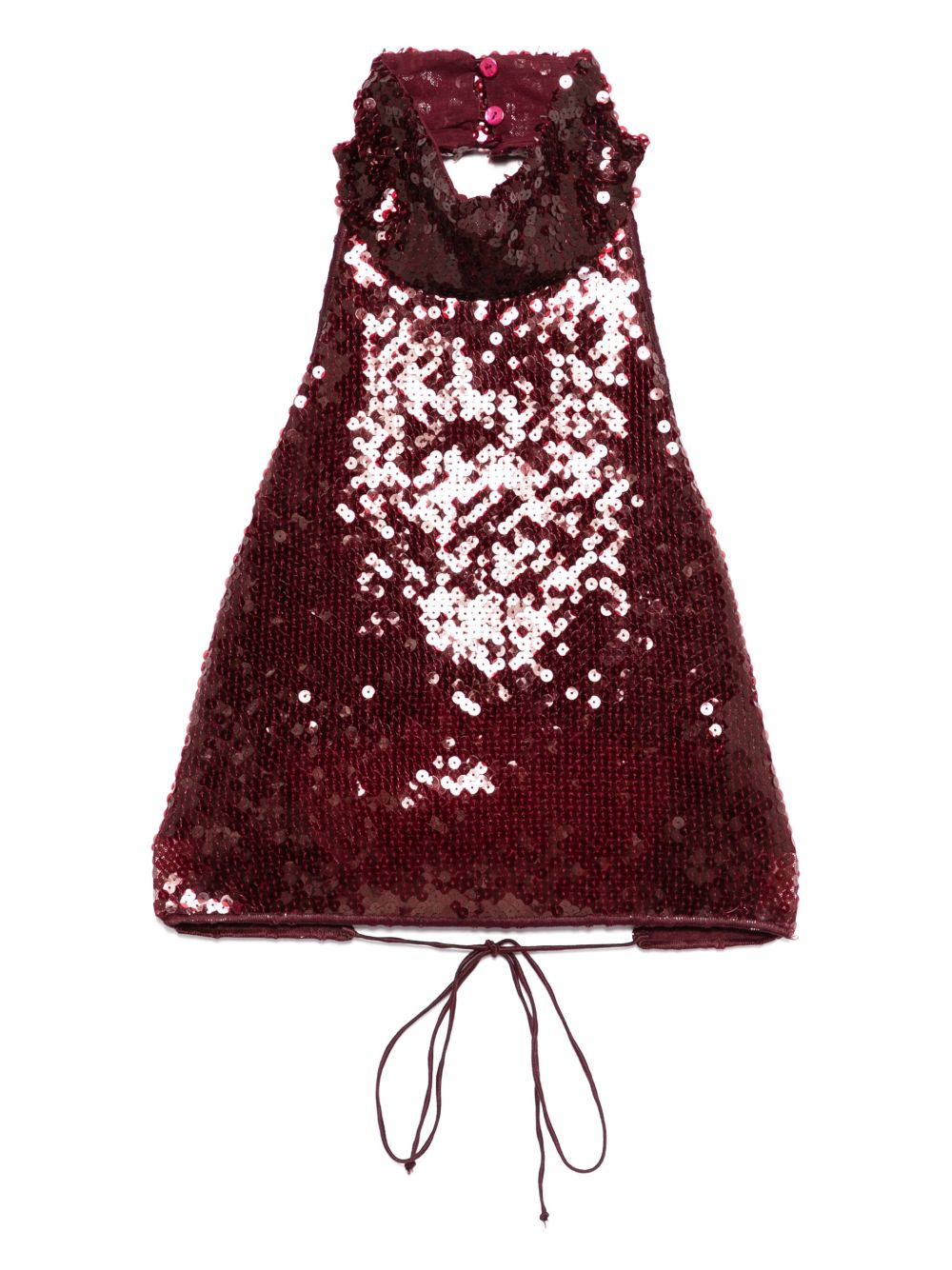 Marylin sequin halterneck crop top - Red