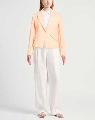 Woman Blazer Apricot Size 6 Polyester, Elastane