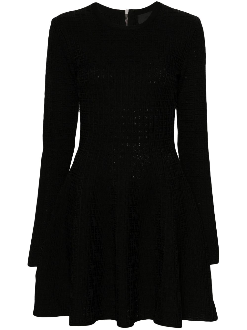 4G jacquard mini dress - Black